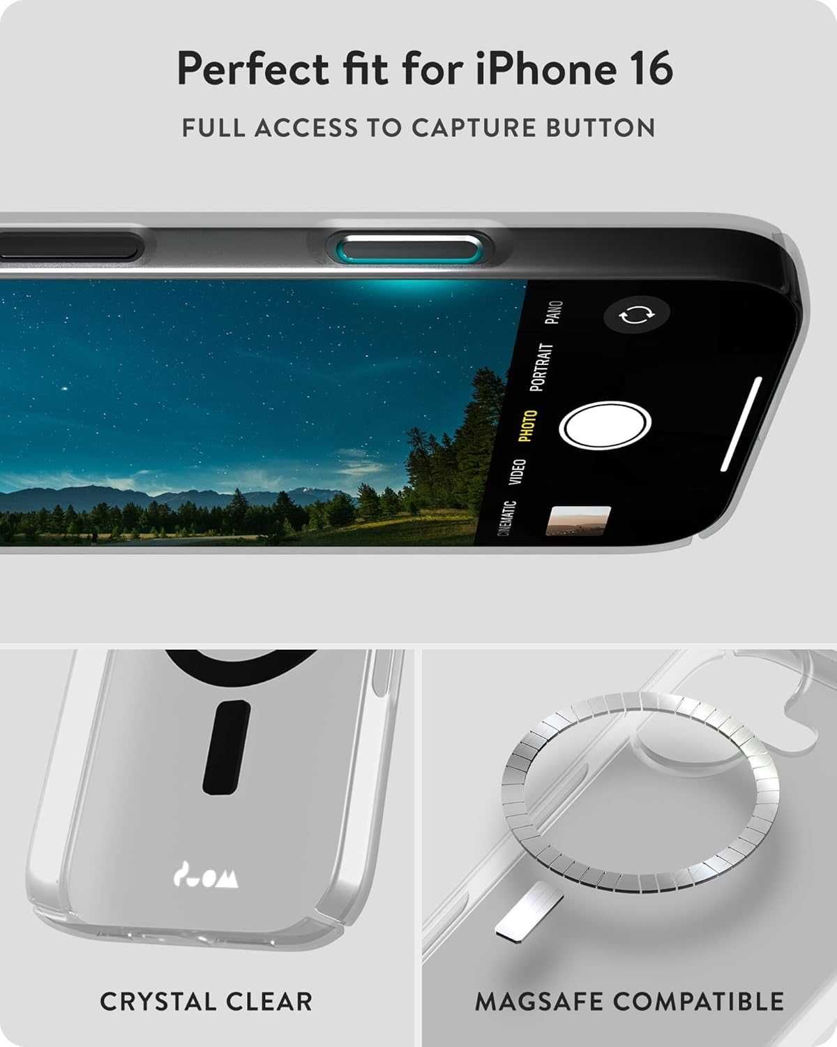 Чехол Mous к iPhone 16. MagSafe. Модель Mous "Super Thin 2.0 Clear"