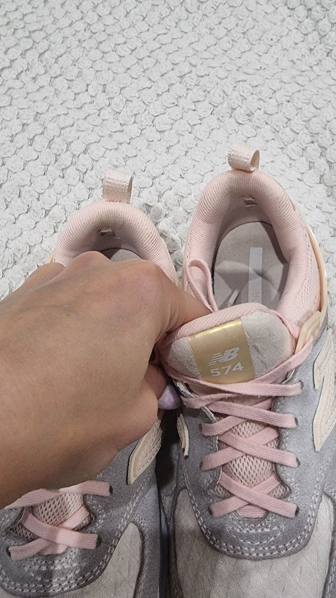 New balance 574 розовые, NB кроссовки