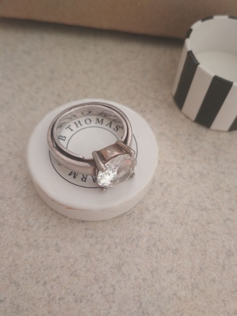Кольцо серебряное Thomas Sabo c фианитом, 17-17,5 р
