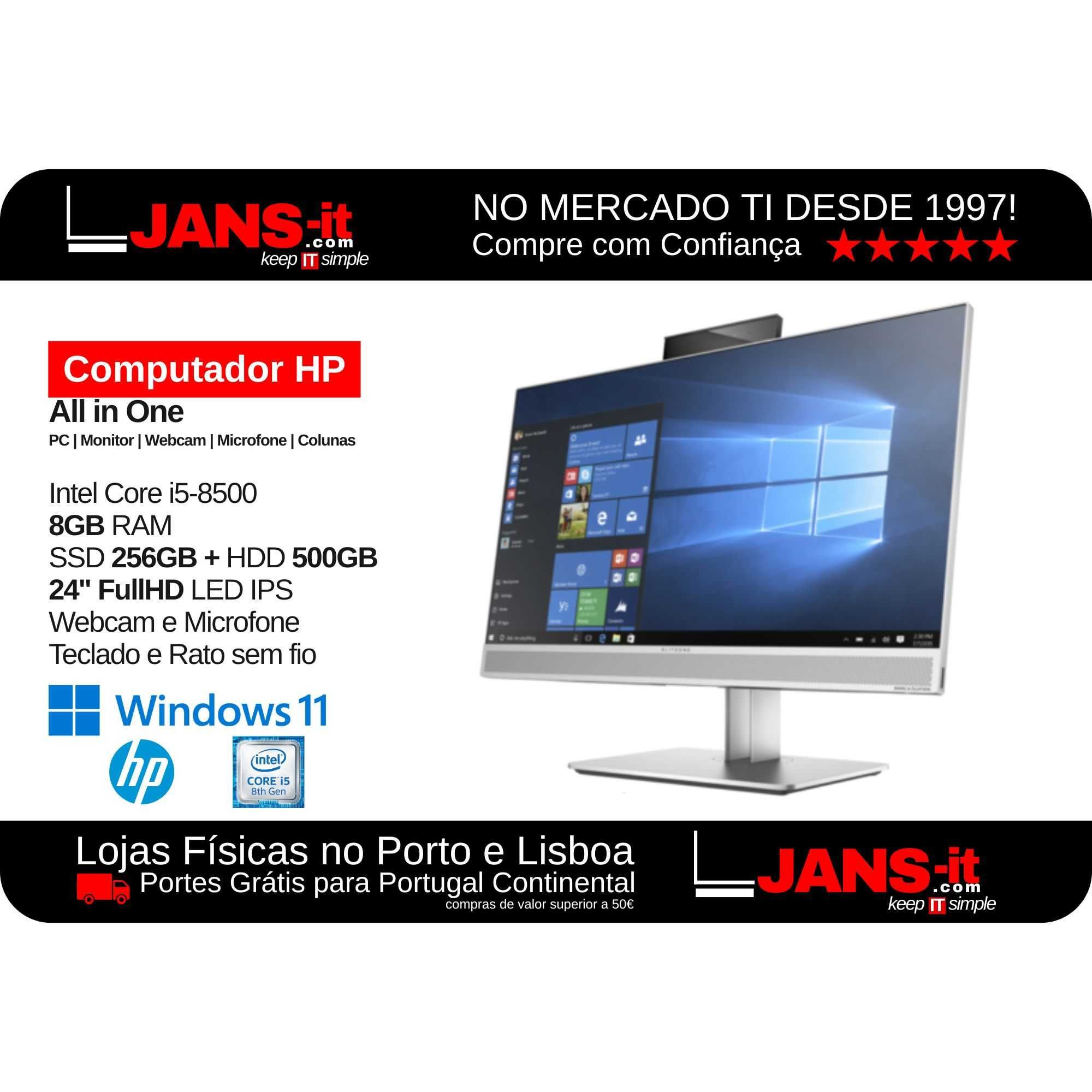 HP EliteOne 800 G4 | i5-8500 | 8GB | SSD 256GB | 24" FHD TouchScreen