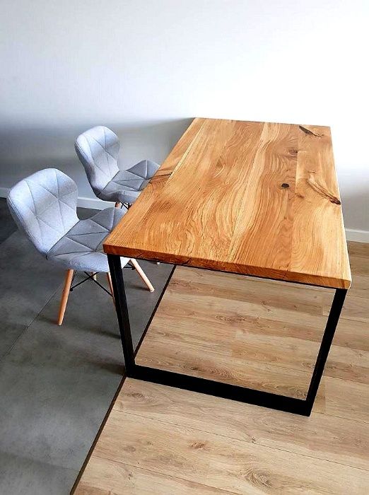 Stół dębowy nowoczesny lite drewno NOGA U
