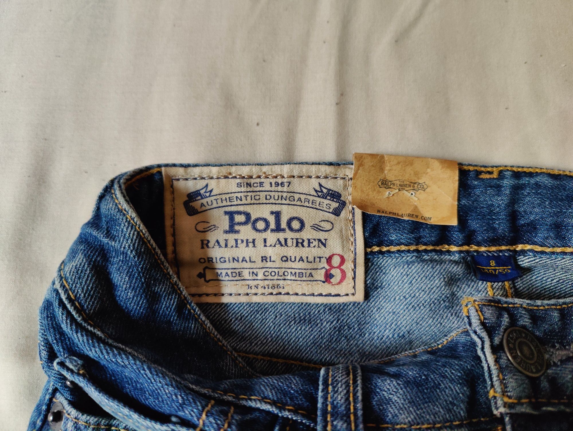 RALPH LAUREN oryginalne nowe spodnie jeansowe chłopięce 140cm 8-9