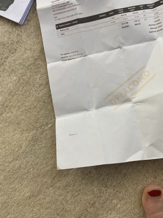 Smartwatch Patron Go opaska SOS dla seniora