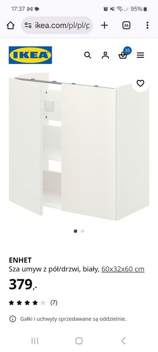 Szafka łazienkowa pod umywalkę ikea enhet 60x 32x60