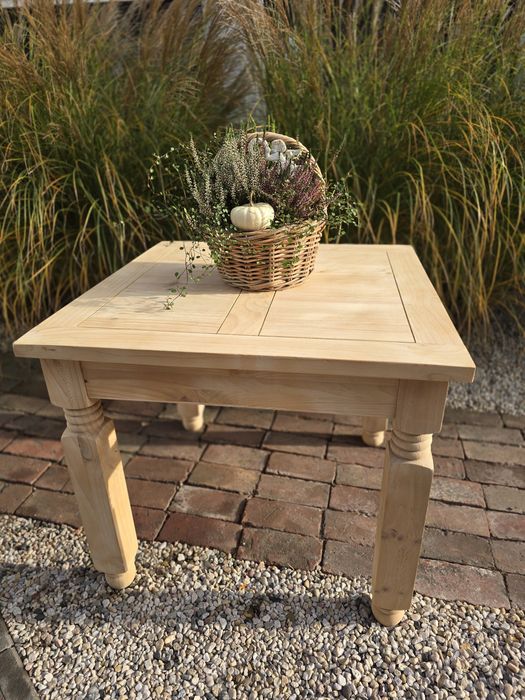 Stół rozkładany surowe drewno