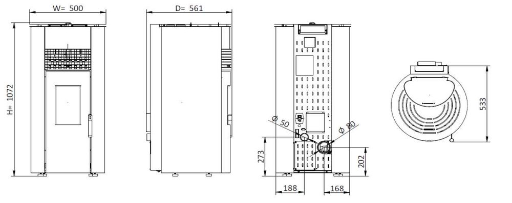 Salamandra Solzaima Amazon Preta 9Kw - Nova, por estrear
