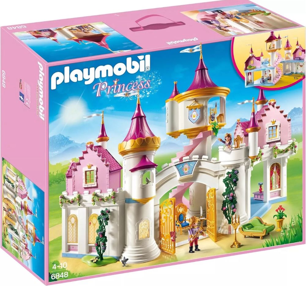 PLAYMOBIL Zamek księżniczki MEGA zestaw 6848 + 7 zestawów wyposażenie