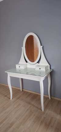 Toaletka biała z lustrem