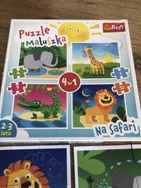 Puzzle Trefl Na Safari 4w1 dla maluszka