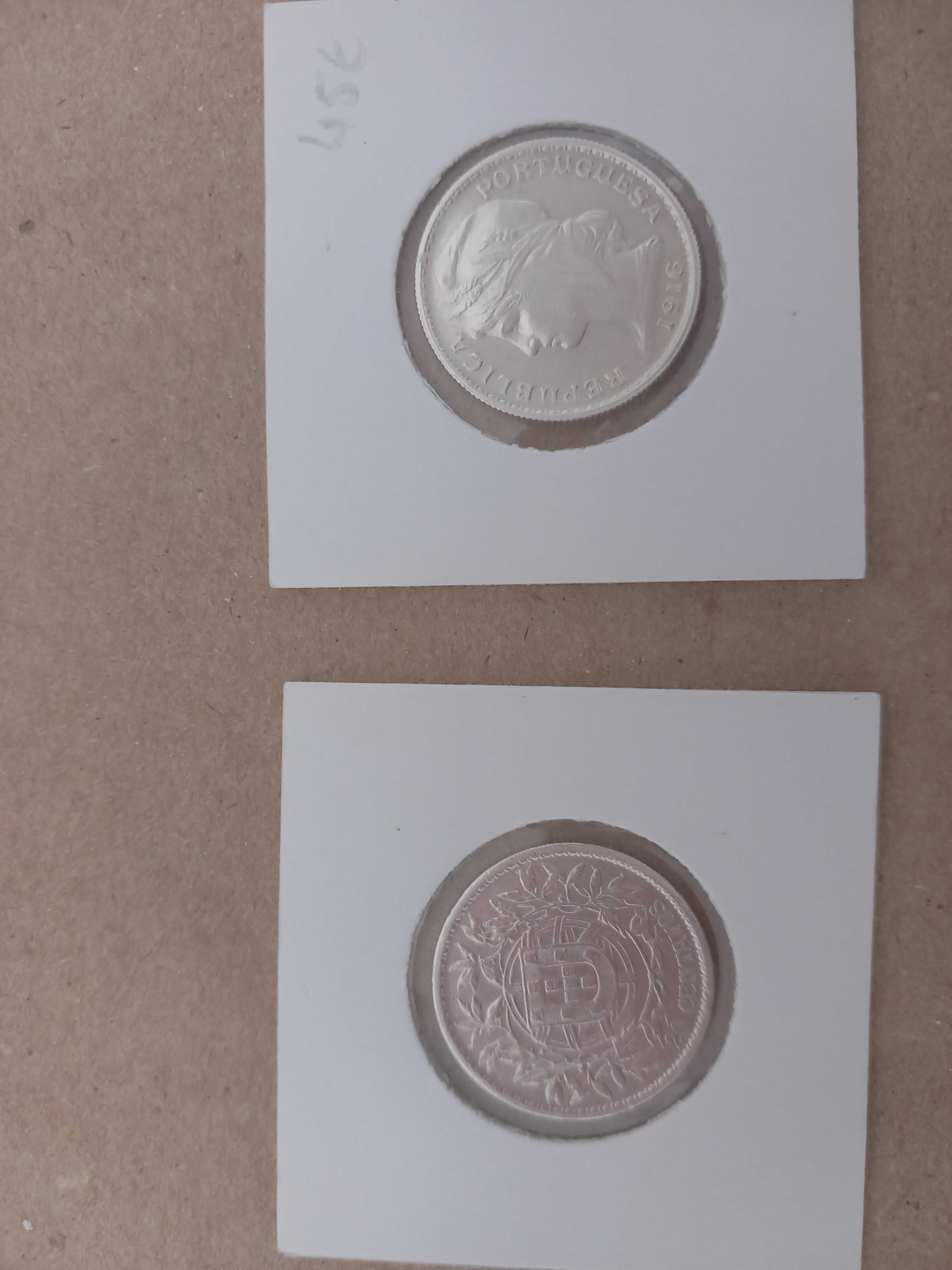 Moedas da República em Prata - de 1 escudo e 20 centavos