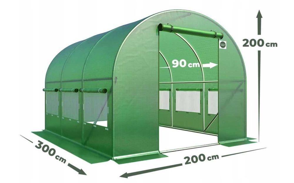 Теплиця з вікнами парник 6м2  Польща 3х2х2м