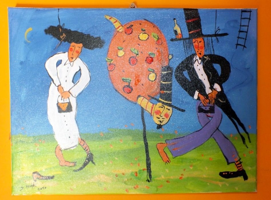Dariusz Grajek, obraz na płótnie, "Adam i Ewa, 30x40, inwestycja!