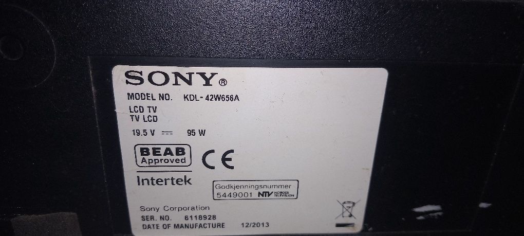 Tv sony KDL 42W 656A 42 cale