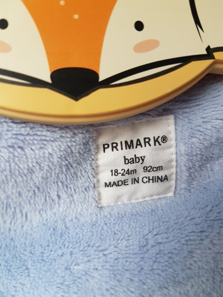 Miękki szlafrok miś dla chłopca r 92 Primark