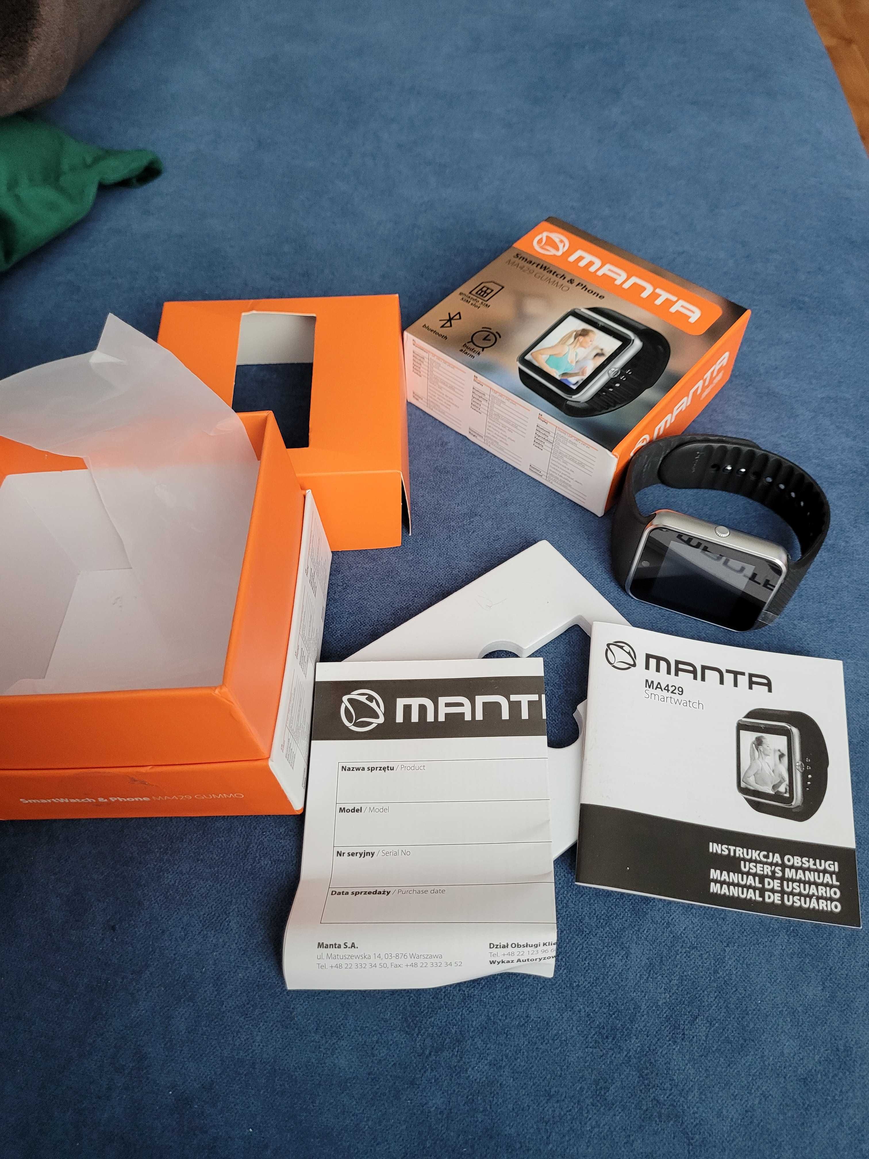 Manta SmartWatch & Phone MA429 GUMMO nowy.