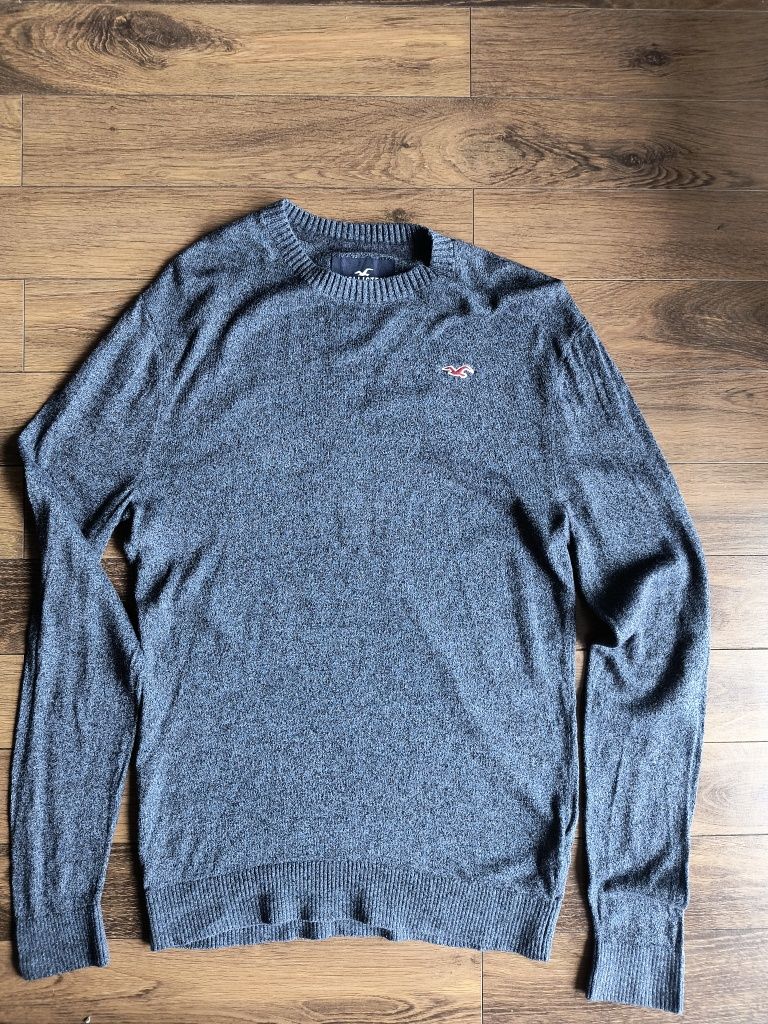 Sweter męski Hollister rozmiar S kolor granatowy melanż
