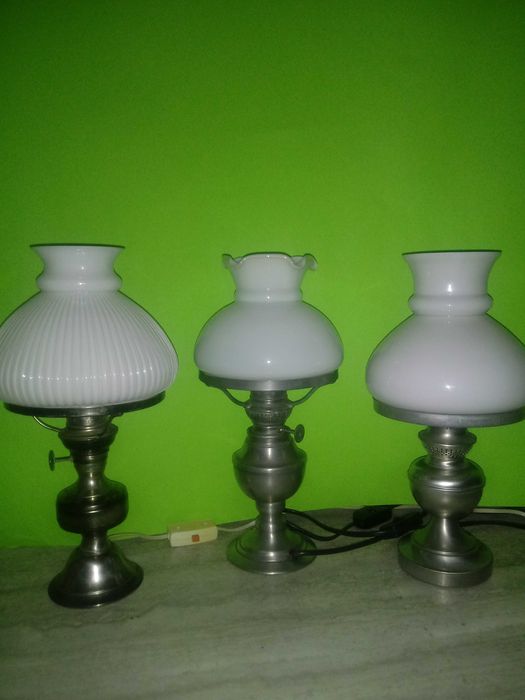 Stylowa lampa a'la naftowa (z kominkiem lub bez)