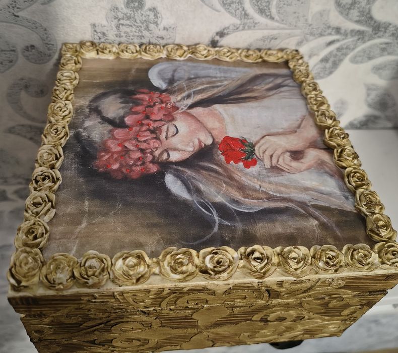 Anioł dekoracja decoupage