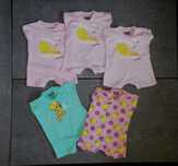 Zestaw 5 rampersow sinsay 68 looney tones tweety rampers body pizamka