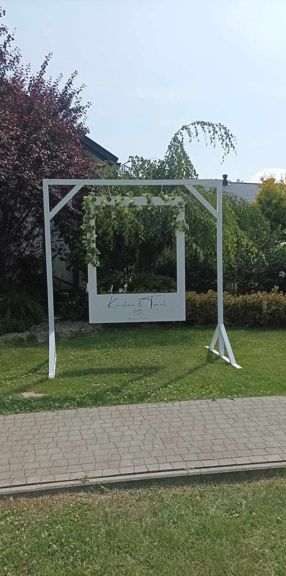 Fotoramka ślub, ramka do robienia zdjęć ślubnych i okolicznościowych
