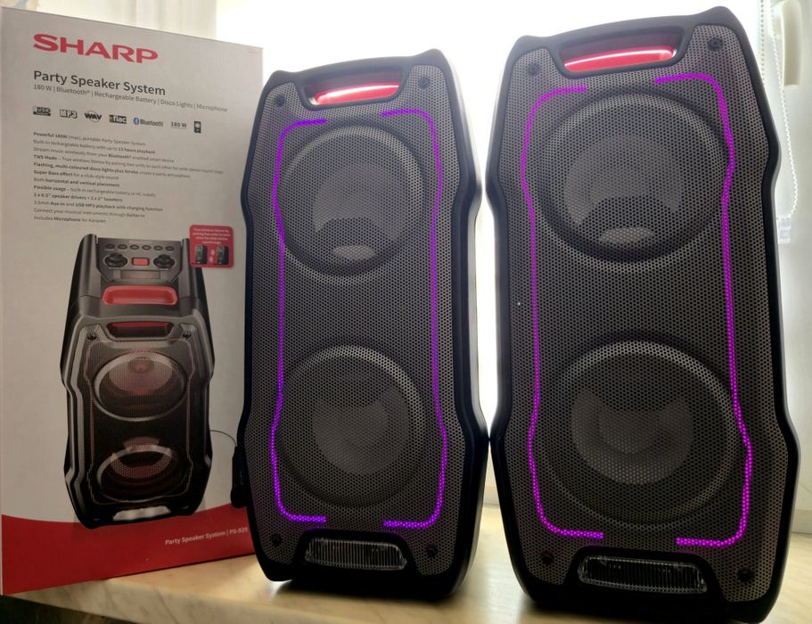 SHARP 929 Bluetooth 180WATT  głośniejszy niż głośnik JBL