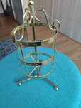 Porta brincos dourado