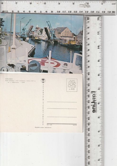 DARŁÓWKO Kanał portowy i most zwodzony fot. J. Makarewicz 76 PRL