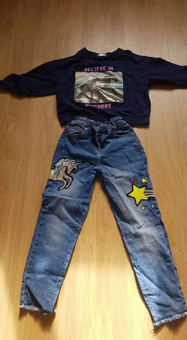 Paka zestaw ubranek dla dziewczynki 116 122 kilka 134