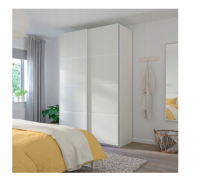 IKEA TJORHOM 4 panele do szafy, biały,75x201 cm
