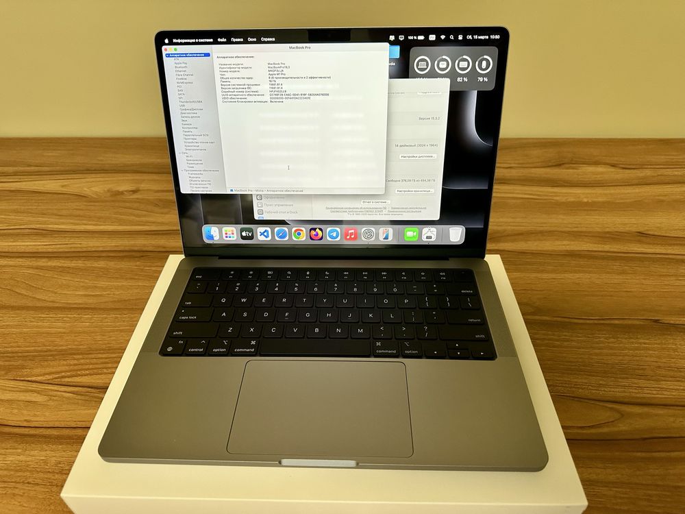 MacBook Pro 14 2021 Space Gray M1 Pro 16GB 512SSD 54 ЦИКЛІВ