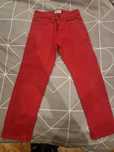 Calças sarja. Menino. 5 anos. Vermelho. Mayoral