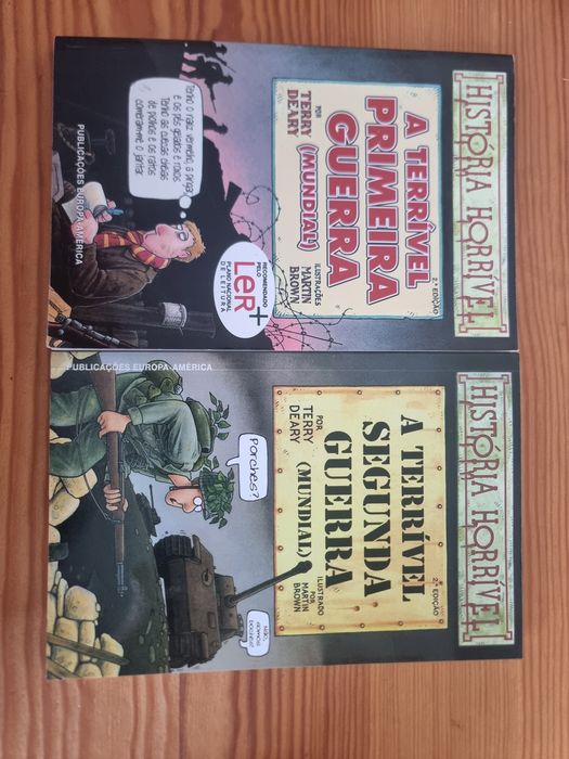 Livro juvenil História Horrível A terrível primeira/segunda guerra