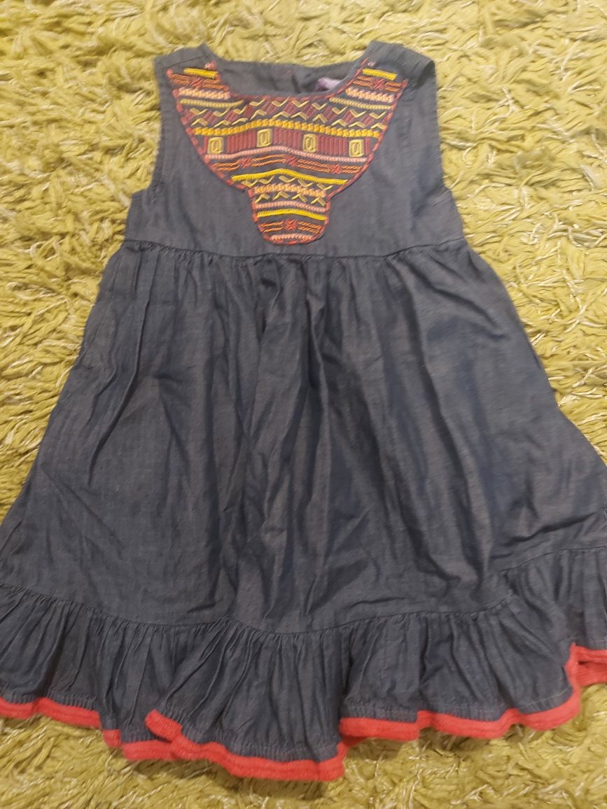 Сарафан джинсовий, вишитий, сукня плаття вишиванка 2 роки