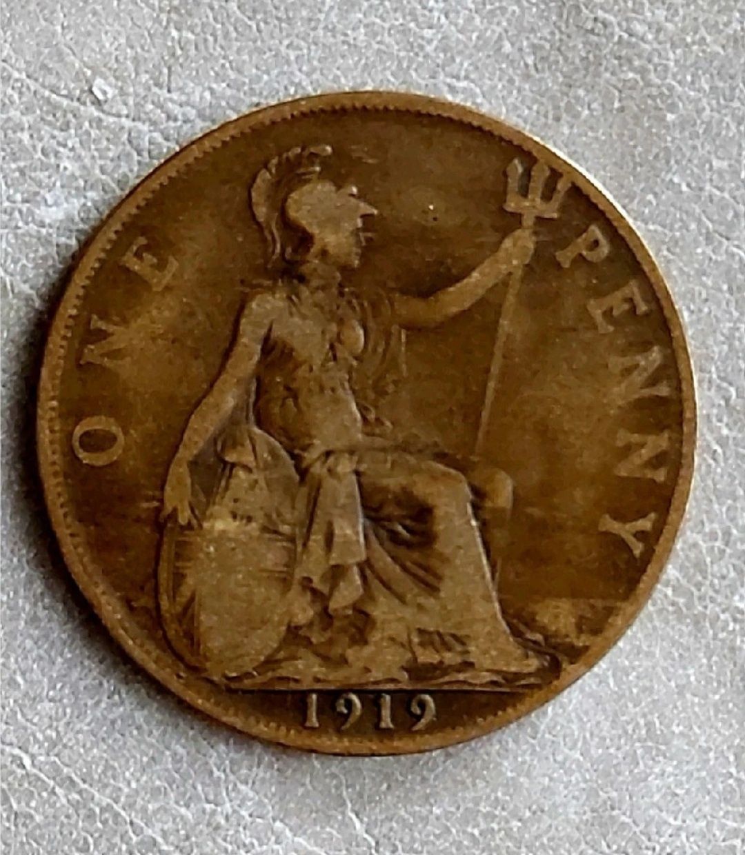 Moneta, One Penny 1919 rok, Brąz, Wielka Brytania

- ORYGINAŁ!