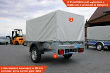 NOWA przyczepka lekka z gwarancją na B 202x125x35 plandeką NEPTUN PTS
