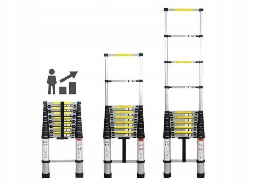 Drabina teleskopowa WolfWise aluminium 4,7m do 150 kg