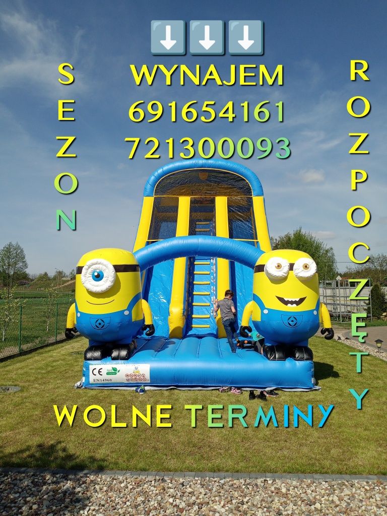 Wynajem Dmuchaniec zjeżdżalnia Minionki