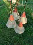 Lampa wisząca z kloszami