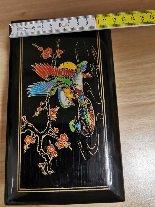 Laka szkatułka ,kasetka na biżuterię z pozytywką ,unikat