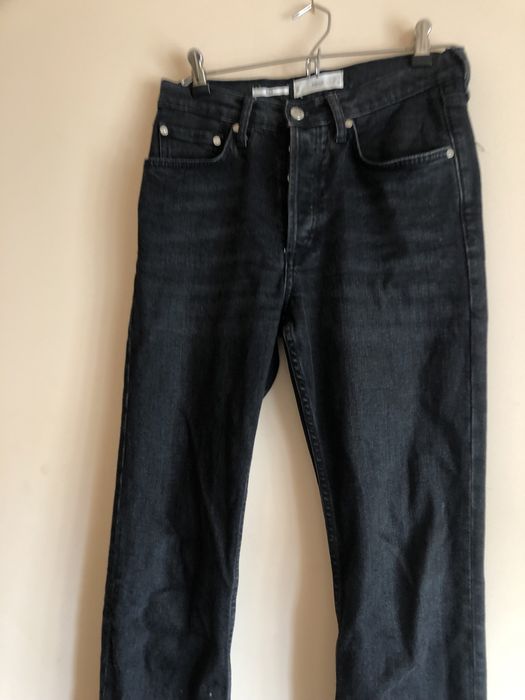 Calças de ganga pretas estilo straight Mango tam36