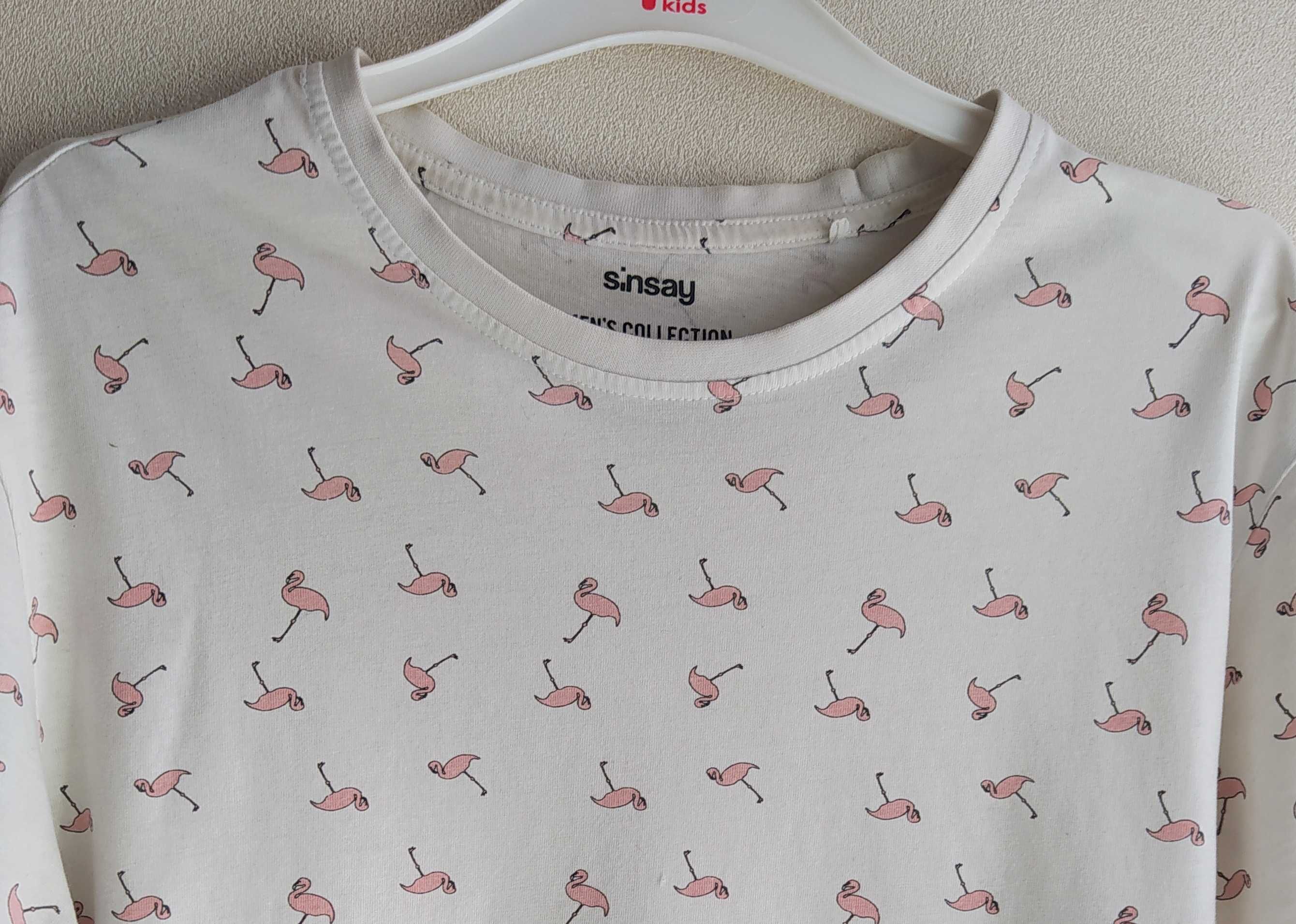 Sinsay Koszulka / t-shirt Flamingi rozm.XS