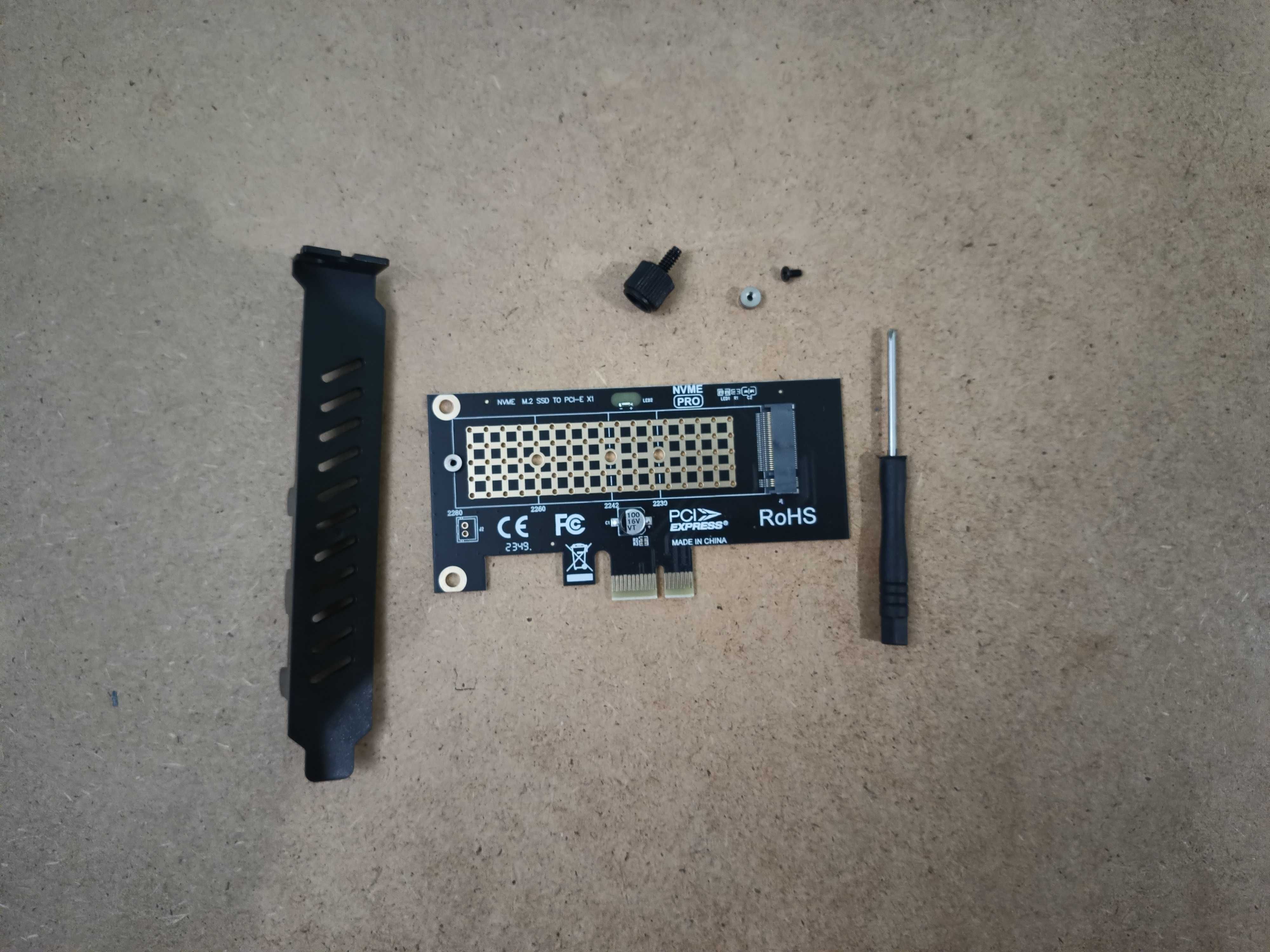 Адаптер PCI-E X1 на M.2 NVMe SSD JEYI