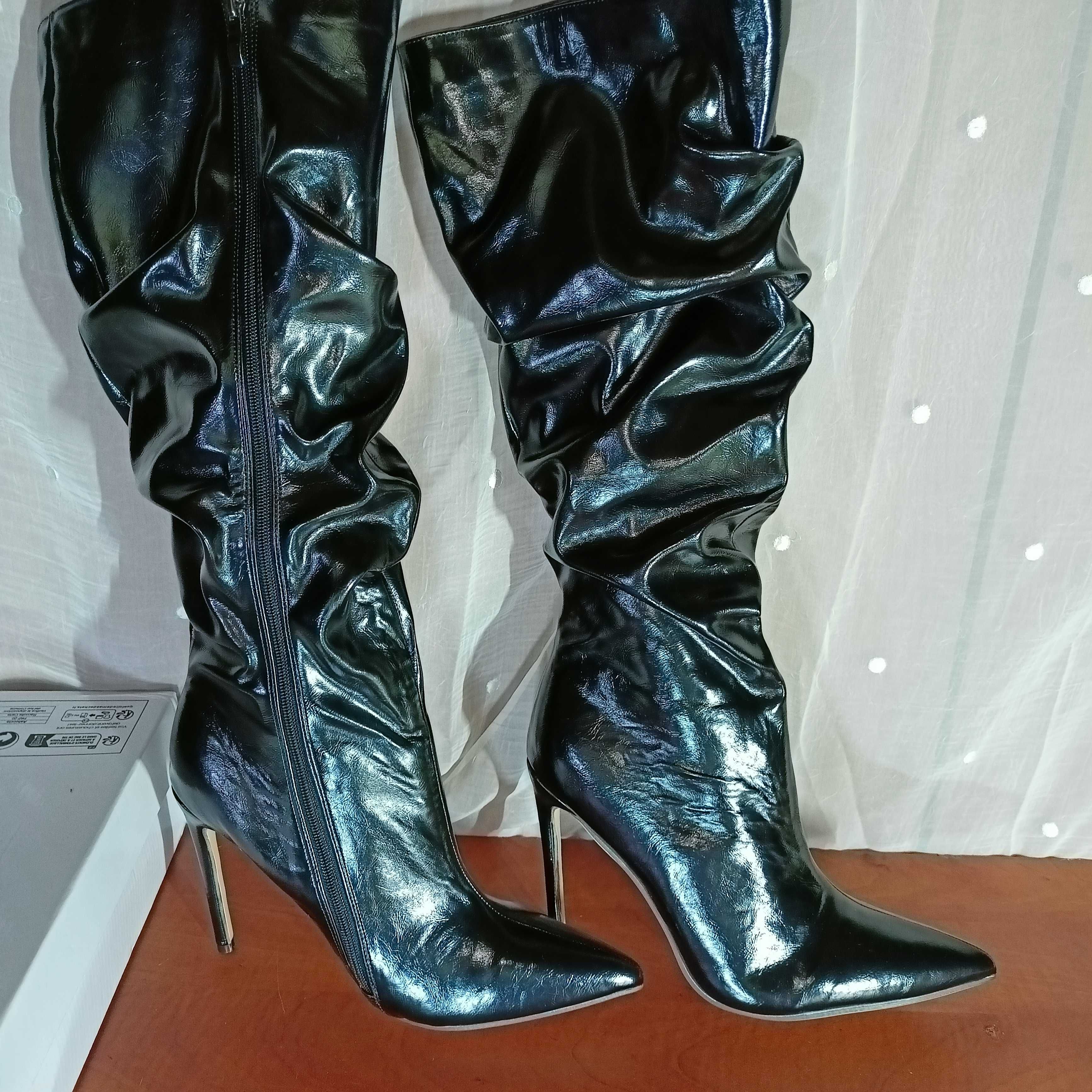 2 Odważne Kozaki Szpilka rozm. 43 / Szpilka 11 cm