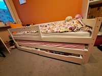 Łóżko dziecięce podwójne wysuwane z szufladami + materace