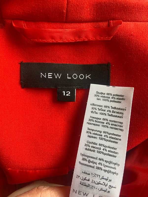 40 42 czerwony zakiet marynarka blazer narzutka xl