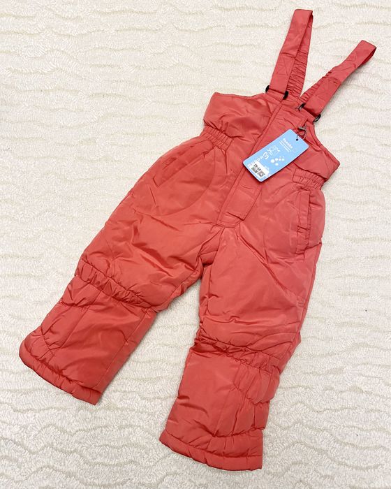 Зимовий/зимний напівкомбенізон для дівчинки/лижні штани 86-104