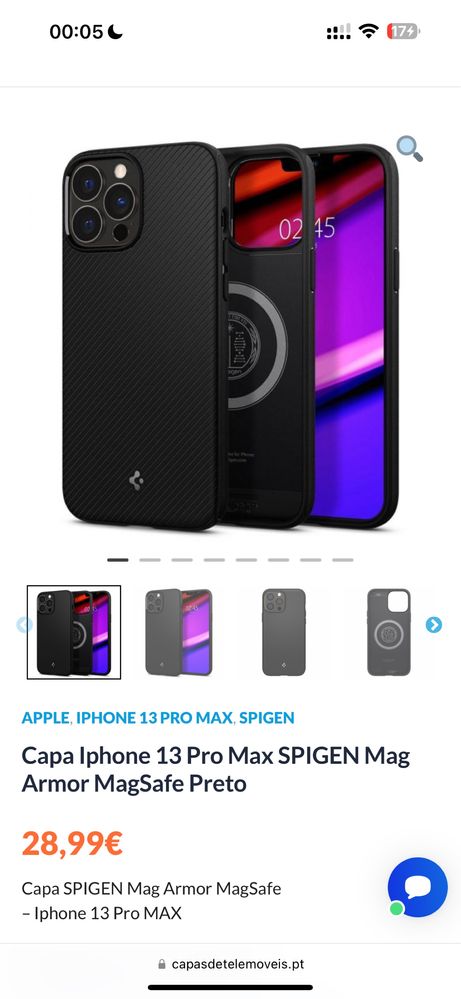 Capa Mag Armor Cinza Spigen iPhone 15 Pro Max