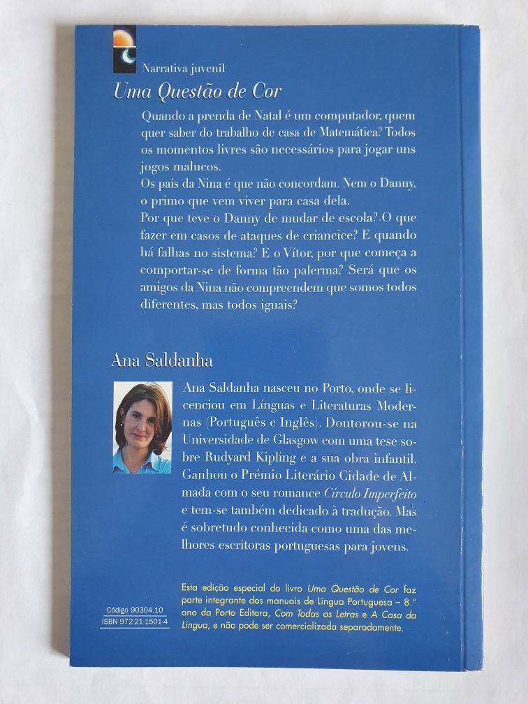 Livro - Uma Questão de Cor - Ana Saldanha - 4,25€