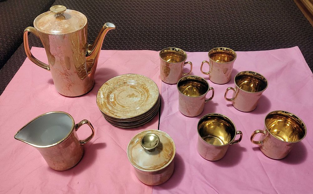 Porcelanowy serwis kawowy PRL Włocławek