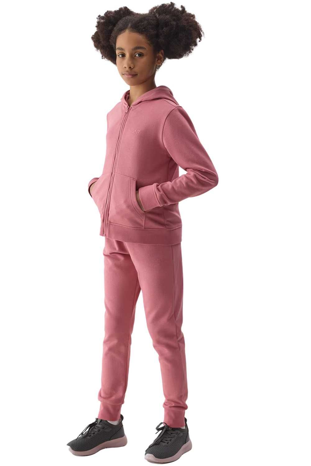 Bluza dziewczęca dresowa rozpinana z kapturem 4F: różne rozmiary